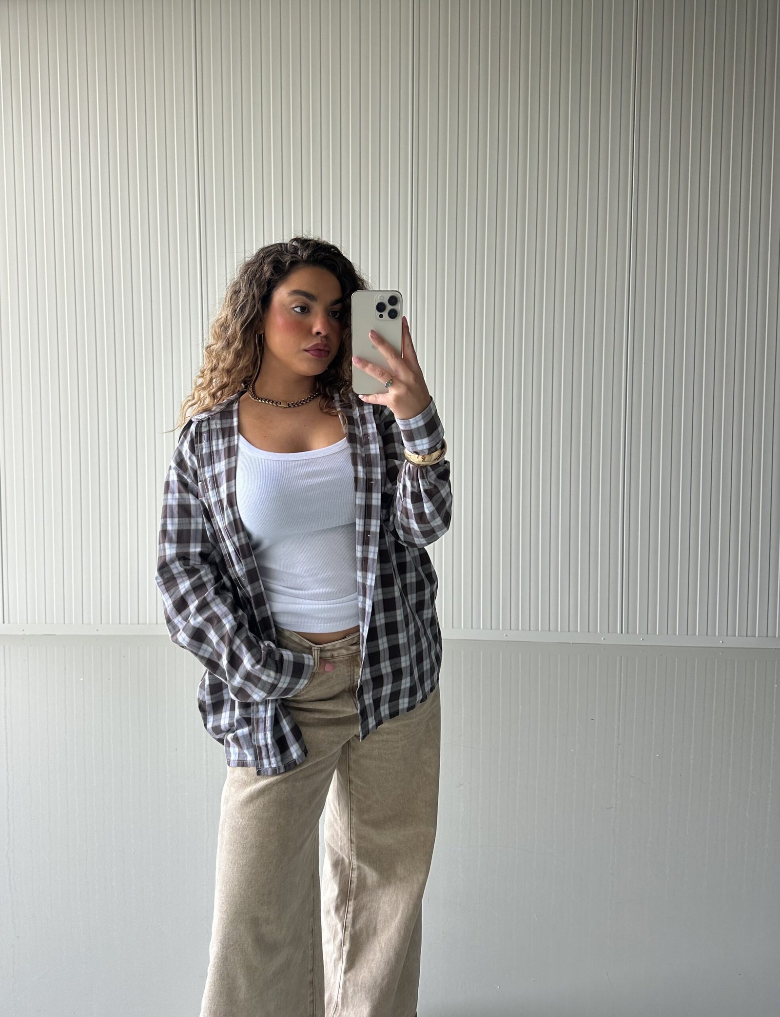 Checked out blouse - Image 2