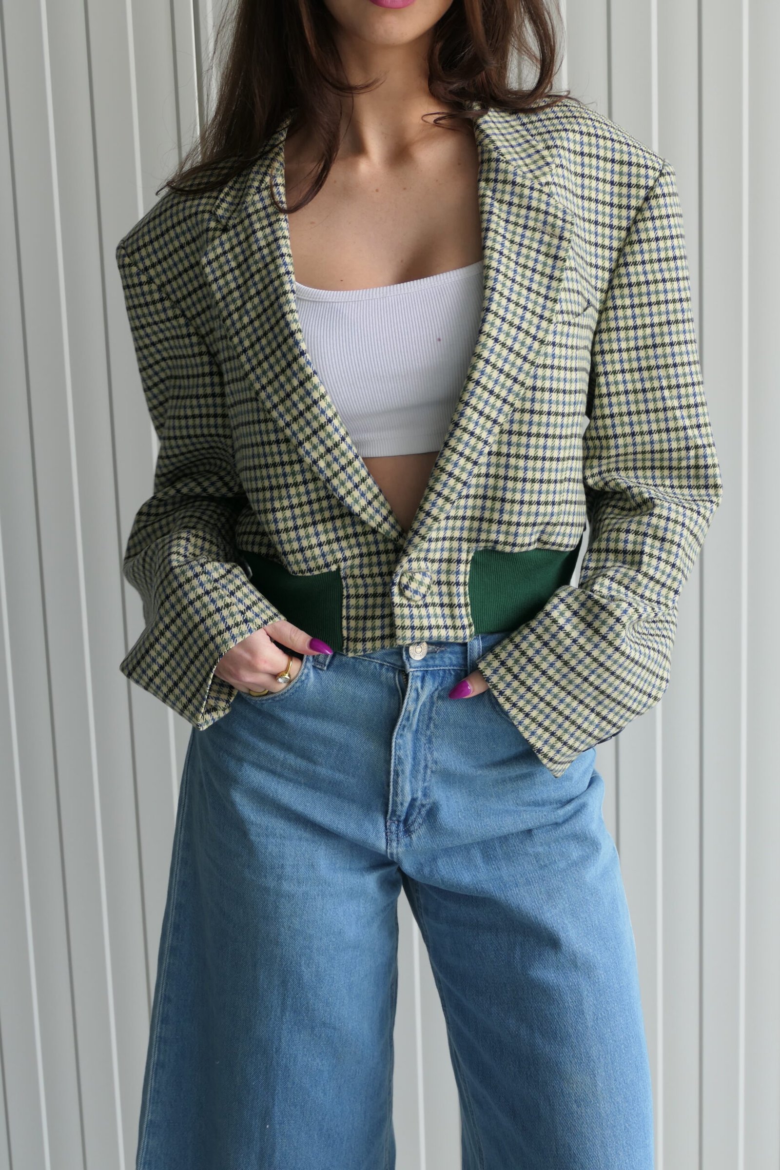 Bold bomber blazer | Checked