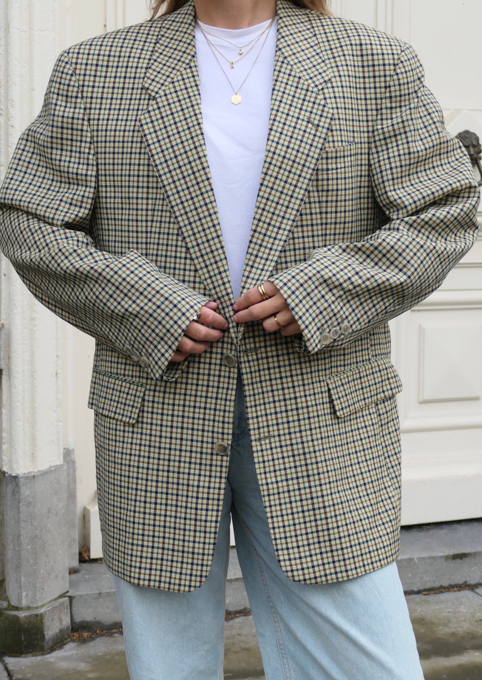 Checked oversized blazer - Image 2