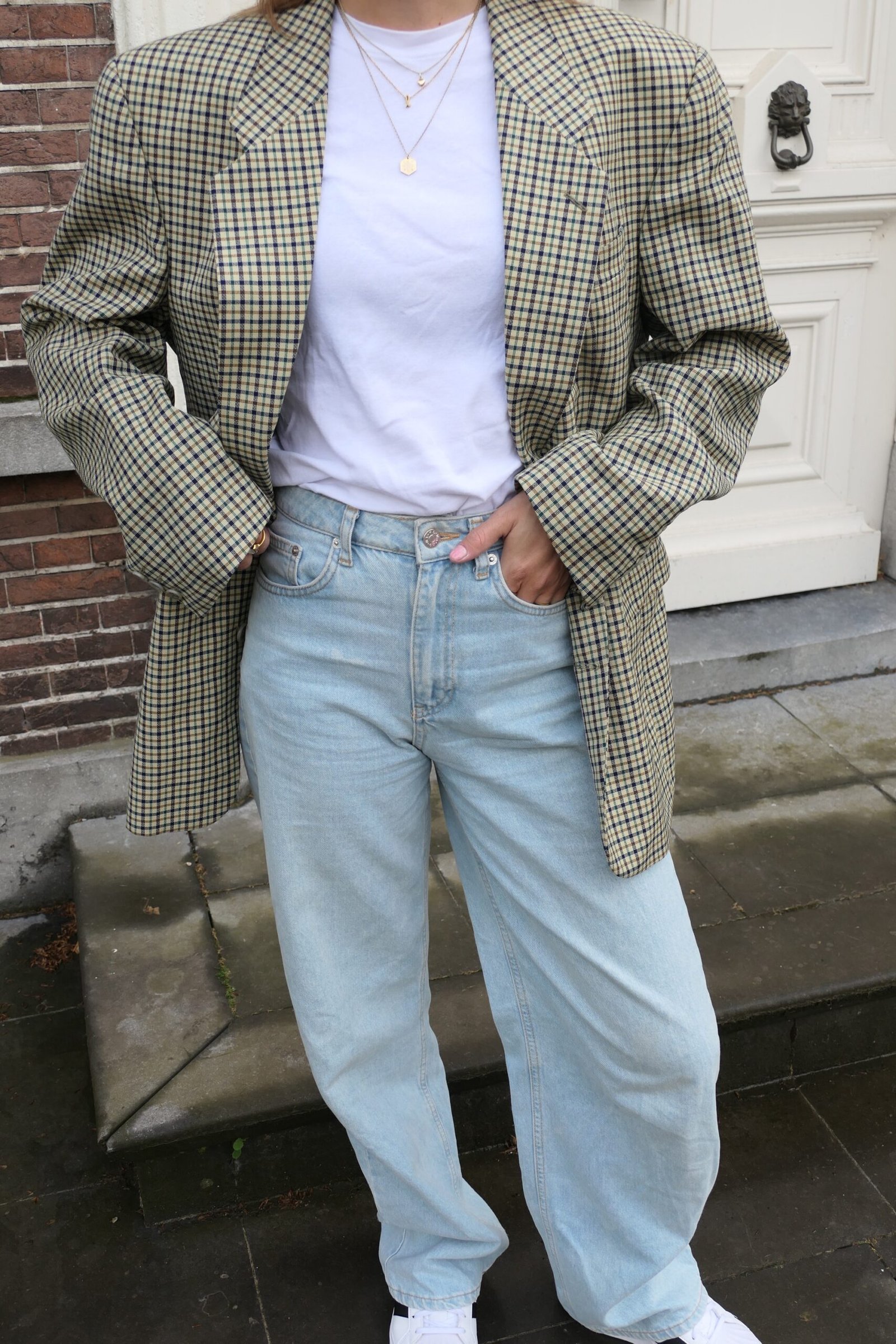 Checked oversized blazer - Image 3