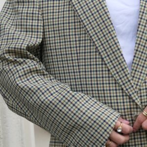 Checked oversized blazer