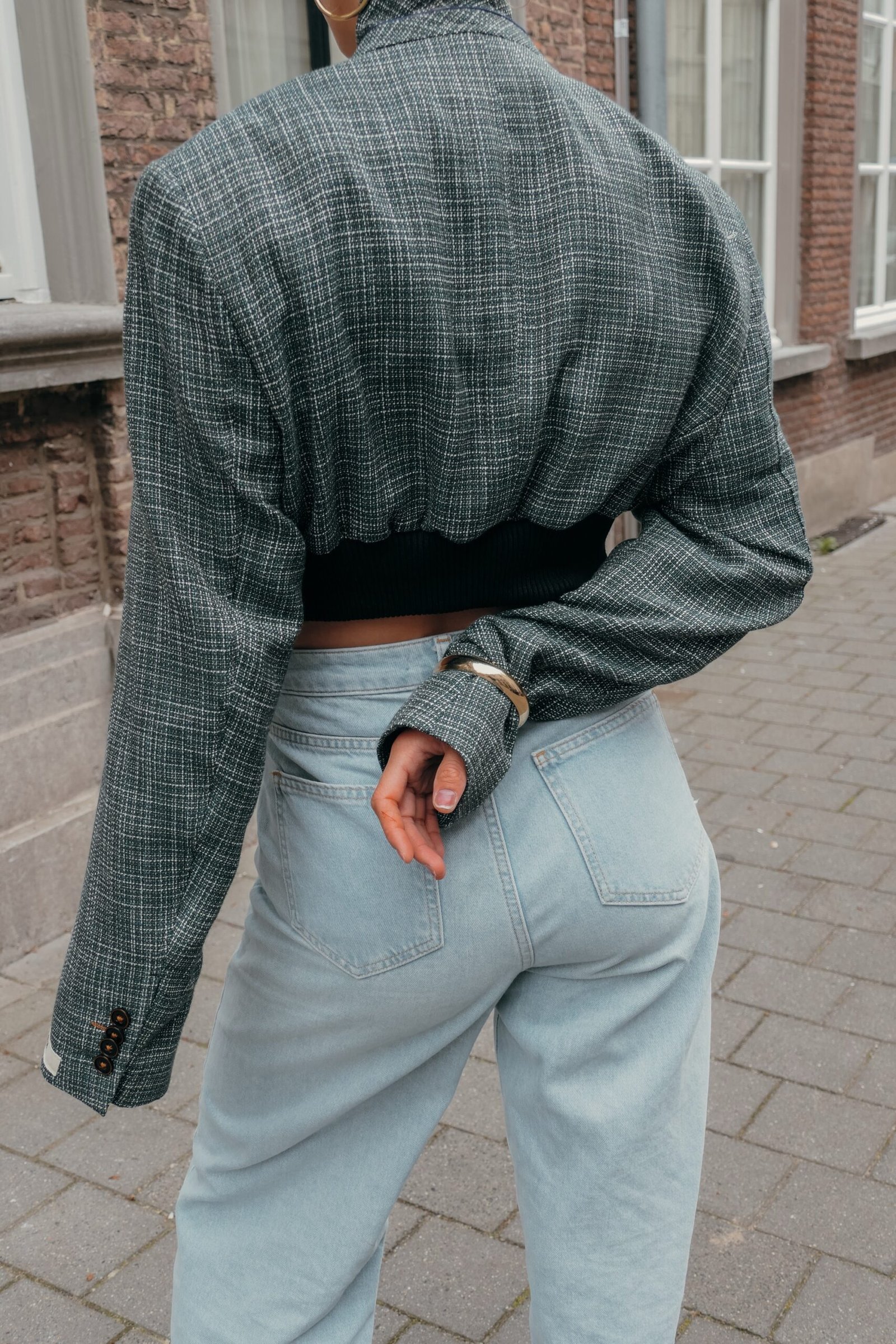 Bomber blazer checked - Image 4