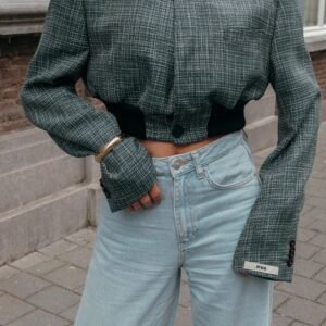 Bomber blazer checked
