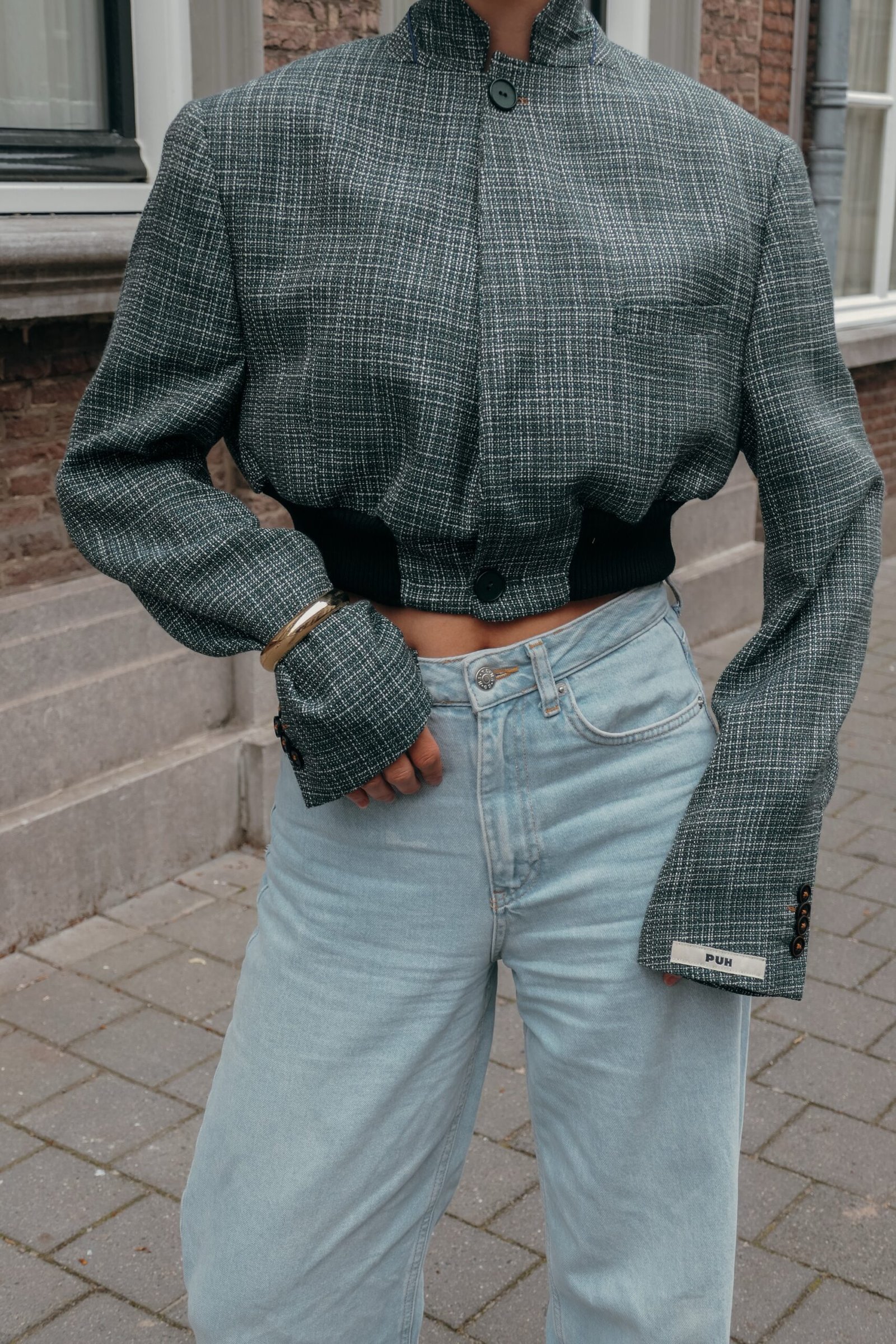Bomber blazer checked